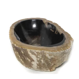 Ovalin de Madera Petrificada Fondo Negro (Mediano) 175MP-N-4050-2-323