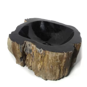 Ovalin de Madera Petrificada Fondo Negro (Grande) 176MP-N-5060-3-324